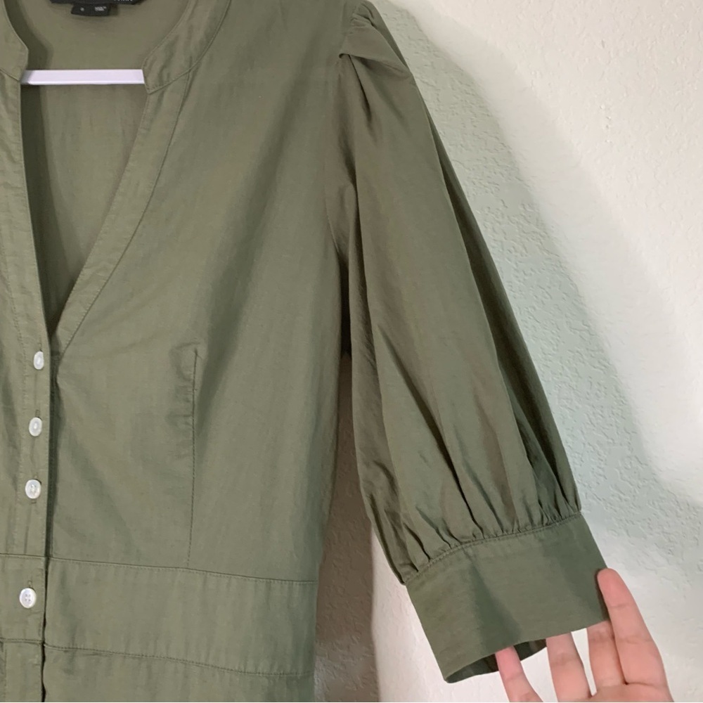 Veronica Beard Jeans Womens Green Houghton Tiered cotton midi dress S - Picture 7 of 10